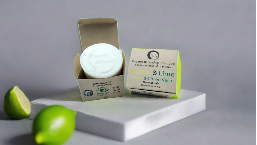 Organic Certified Balancing Solid Shampoo - Lemon & Lime - Normal & all Hair Types 60g