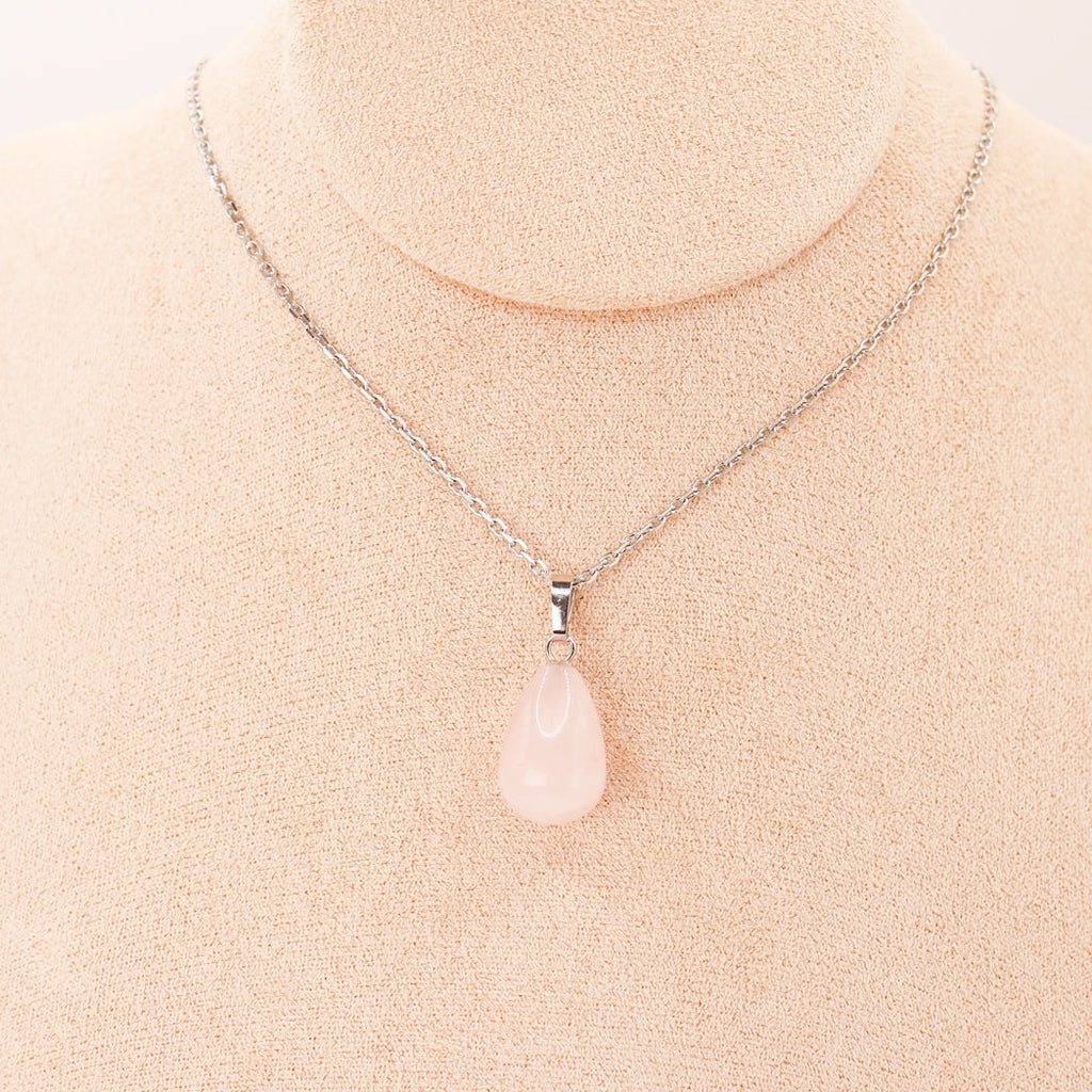 Rose Quartz Drop Pendant