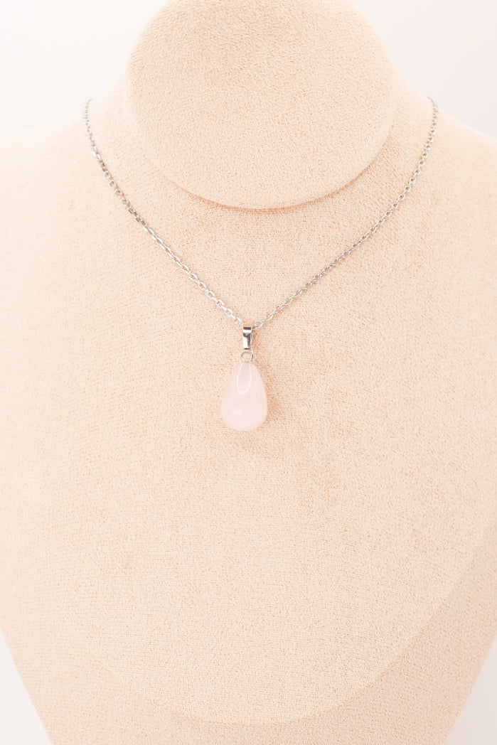 Rose Quartz Drop Pendant