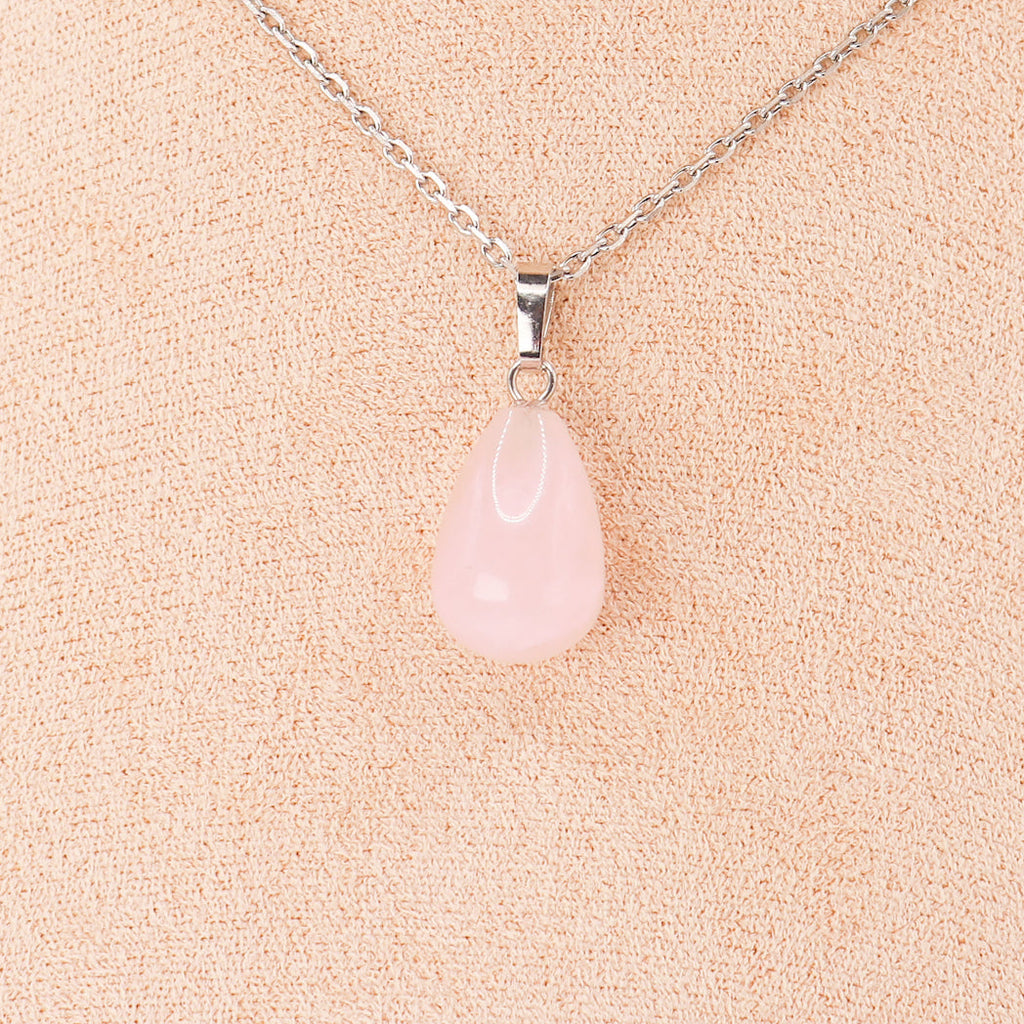 Rose Quartz Drop Pendant