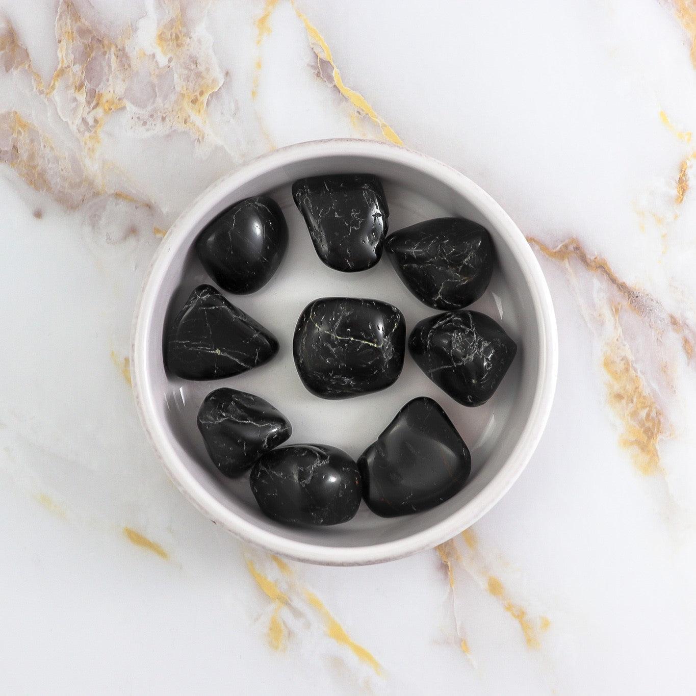 Pierre roulée en Tourmaline noire